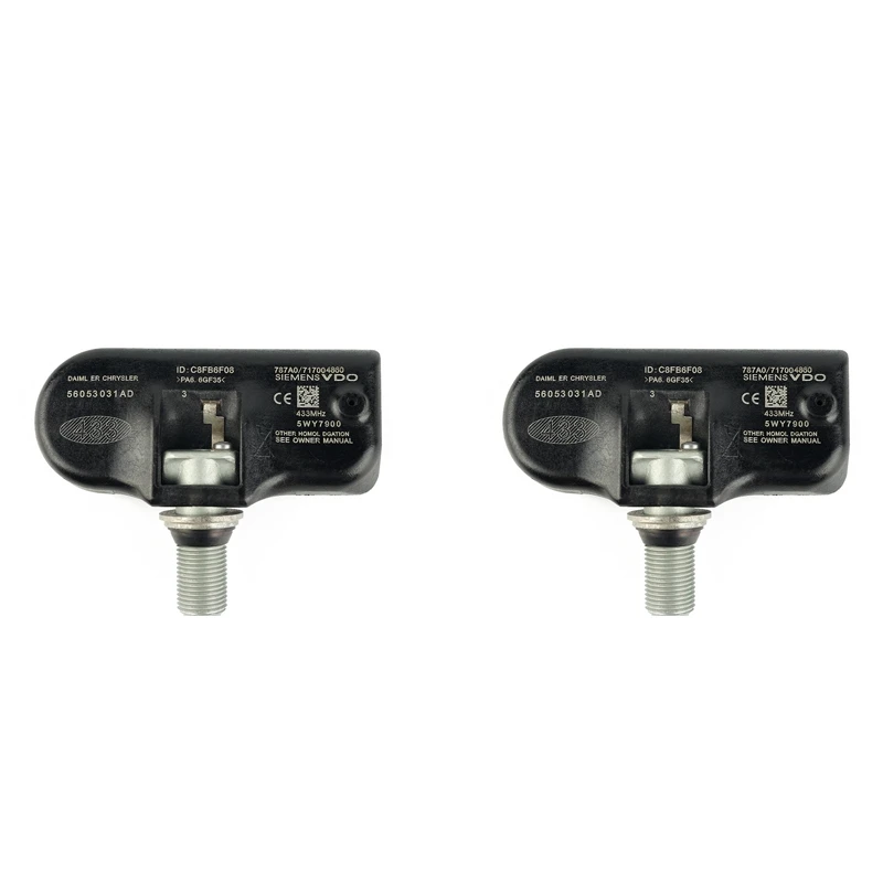 

2X 56053031AD для Chrysler Dodge Jeep датчик давления в шинах TPMS 433 МГц