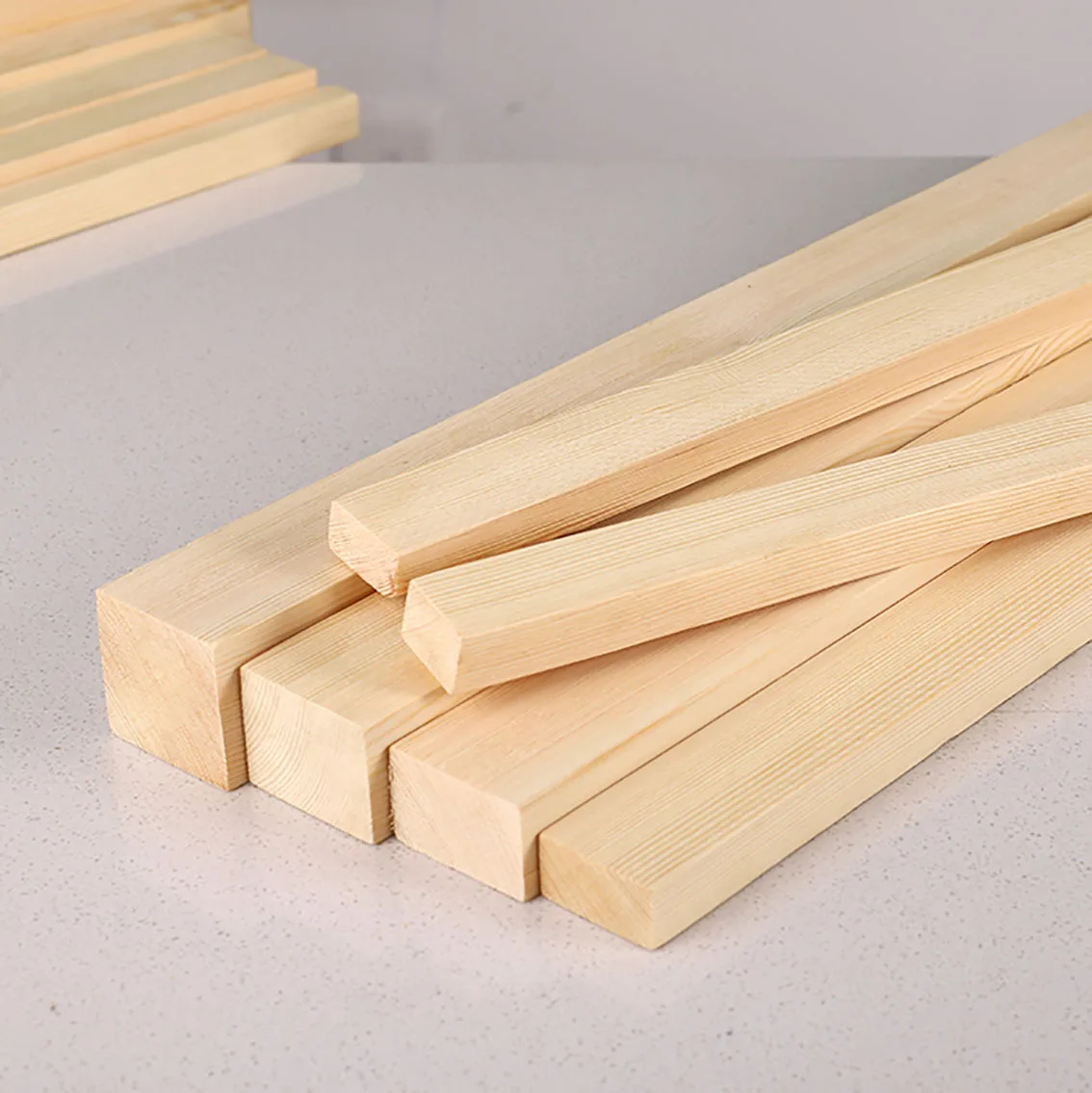 Length 100-500mm Rectangular Pine Wood Strip 10*30mm-60*60mm Solid Wood Rod DIY Model Material Accessories