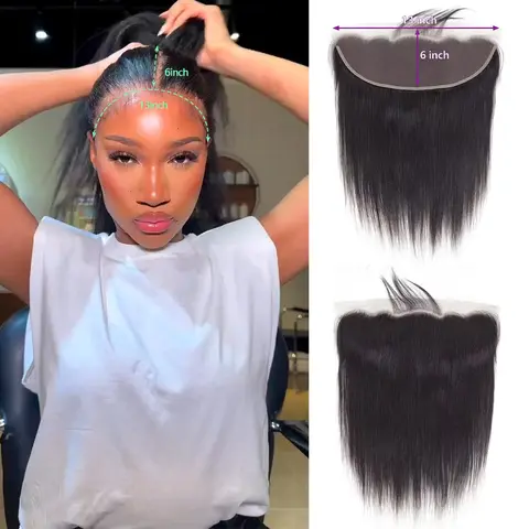Straight 13X6 Lace Frontal Only 24 Inch Transparent Frontal Lace Only Closure Human Hair Ear To Ear For Women 3-5 Days Delivery