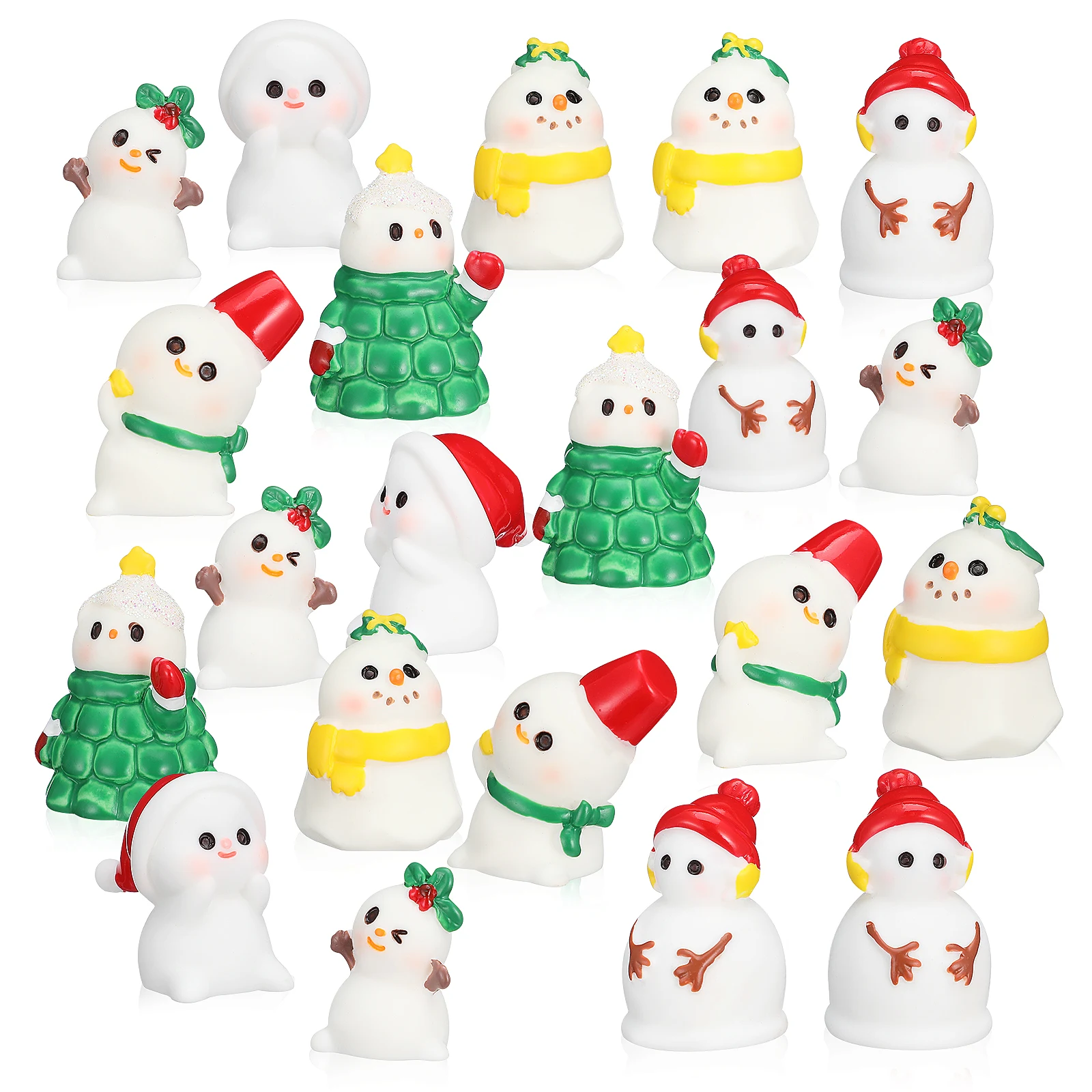 

36Pcs Christmas Mini Figurines Tiny Statues Santa Claus Snowman Decoration For Gift Xmas Micro Landscape Garden Ornament To Hide