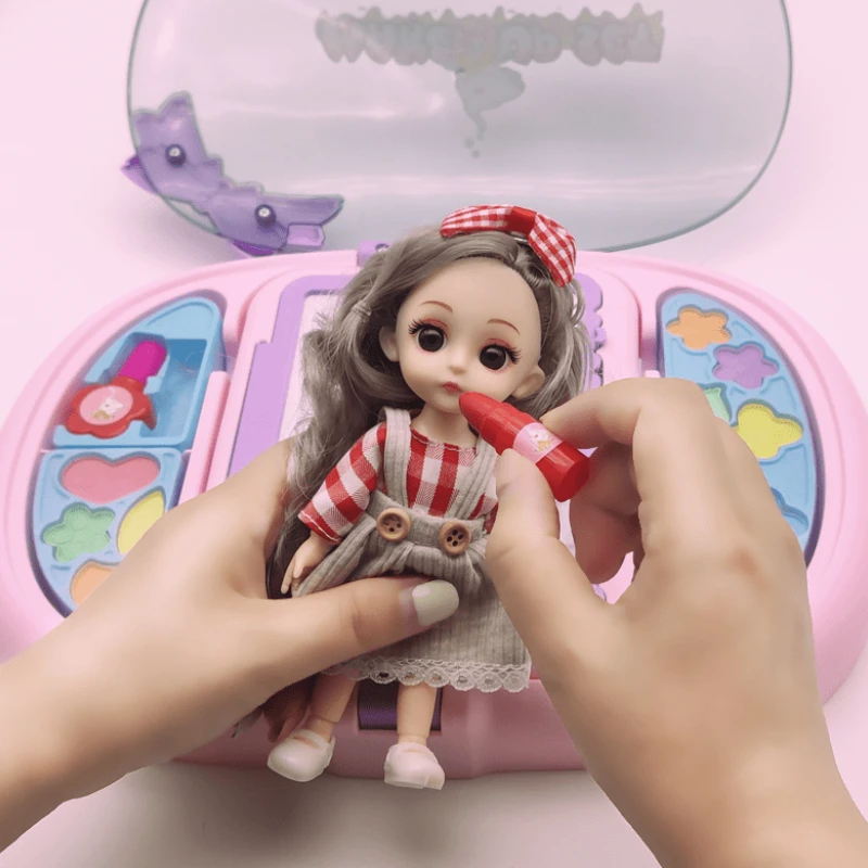 

Доска для рисования красочная игрушка для макияжа для девочек набор для макияжа игрушки многофункциональный светодиодный косметический чемодан для рождественских подарков