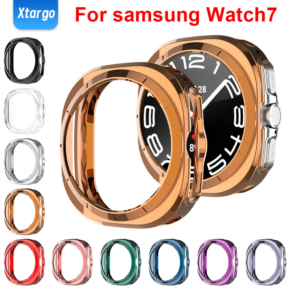 Soft-TPU-Gehäuse für Samsung Galaxy Watch 7 Ultra 47mm Rahmens chutz Anti-Scratch-Stoßstange Displays chutz folie für Galaxy Watch 7 Grades