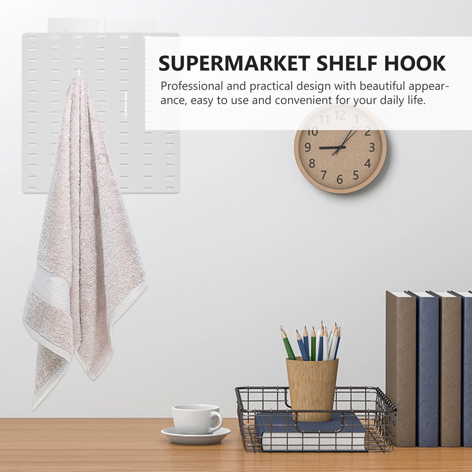 7pcs Peg Board Hooks Commodity Shelf Display Shop Storage Hooks Hanger Plastic Pegboard Hanging Hooks