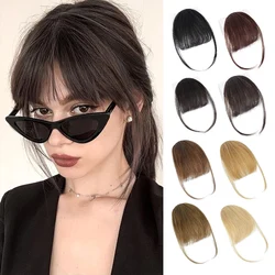 100% capelli umani invisibili Air Bangs Hair Clip-In Extension frange anteriori pezzi di capelli Air Bangs accessori per lo Styling per le donne