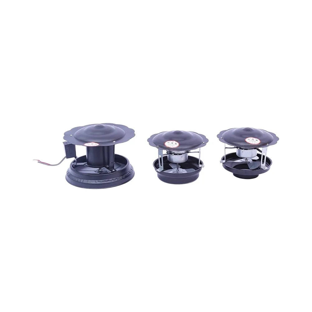 Low Voltage 100V Home Chimney Draft Fan Steel Material 25x25x25cm Black Induced Draft Fan for Efficient Ventilation