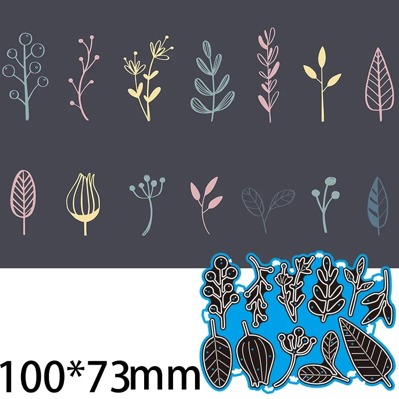 DIY Small Leaf Cutting Dies Carbon Steel Metal   for Scrapbooking New 2022