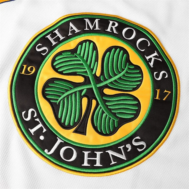 dd12 فيلم Goon Ross The BOSS ST John's Shamrocks # 3 RHEA هوكي جيرسي ملابس رياضية رجالي تأثيري EMHL الخياطة والتطريز