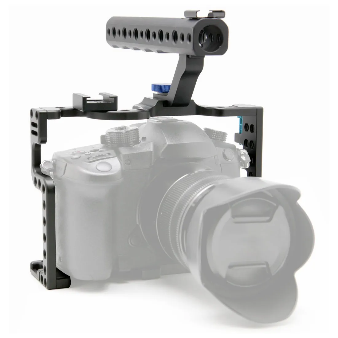 Kamera Käfig Rig GH3 GH4 GH5 Schutz Gehäuse Fall Top Griff Grip für Panasonic Lumix DSLR Video Stativ Verlängerung Kit – Detail 35