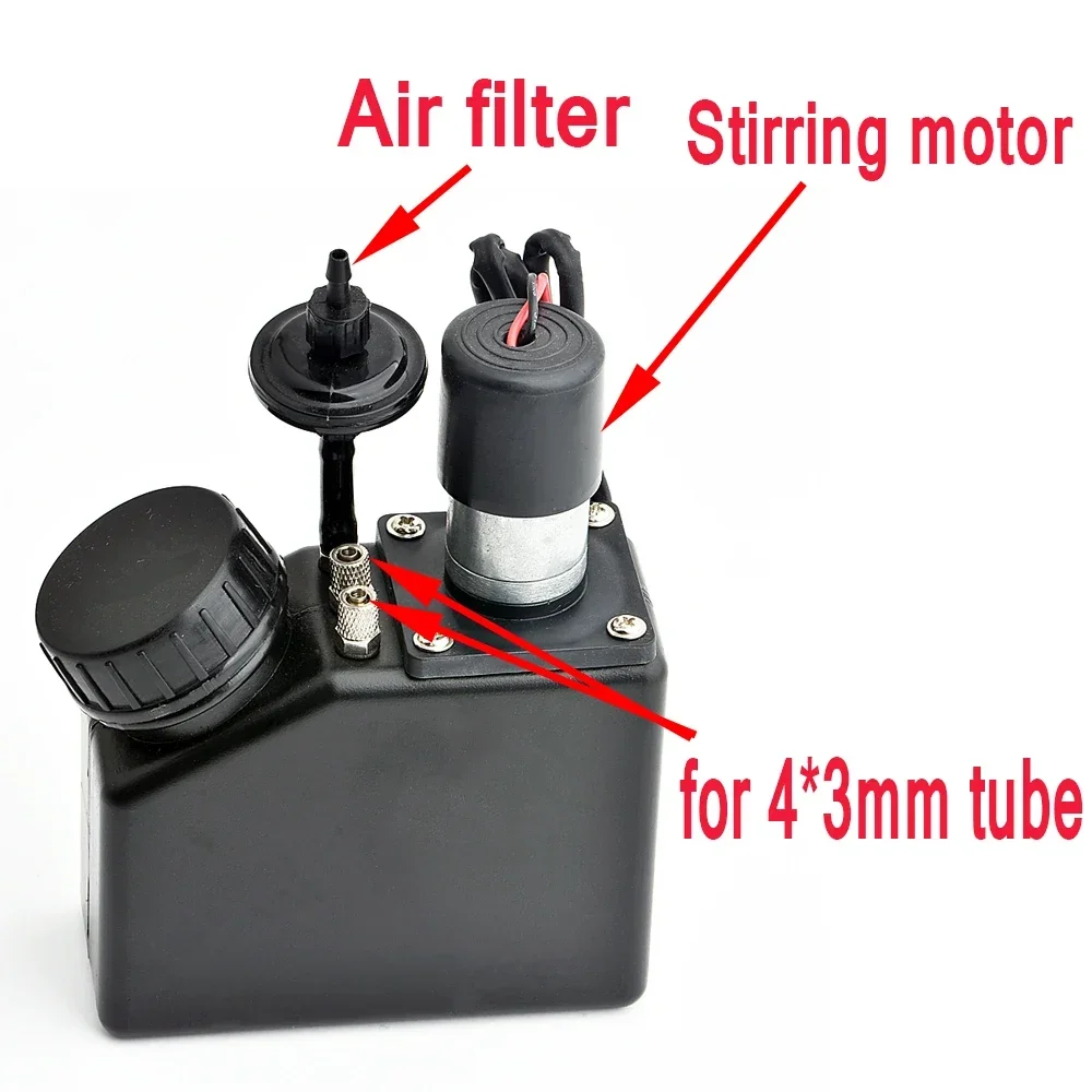 250ml UV Ink Sub Tank Cartridge with Stirring Motor & Air Filter Replacement Ink Tank for DTF UV Printing Machine