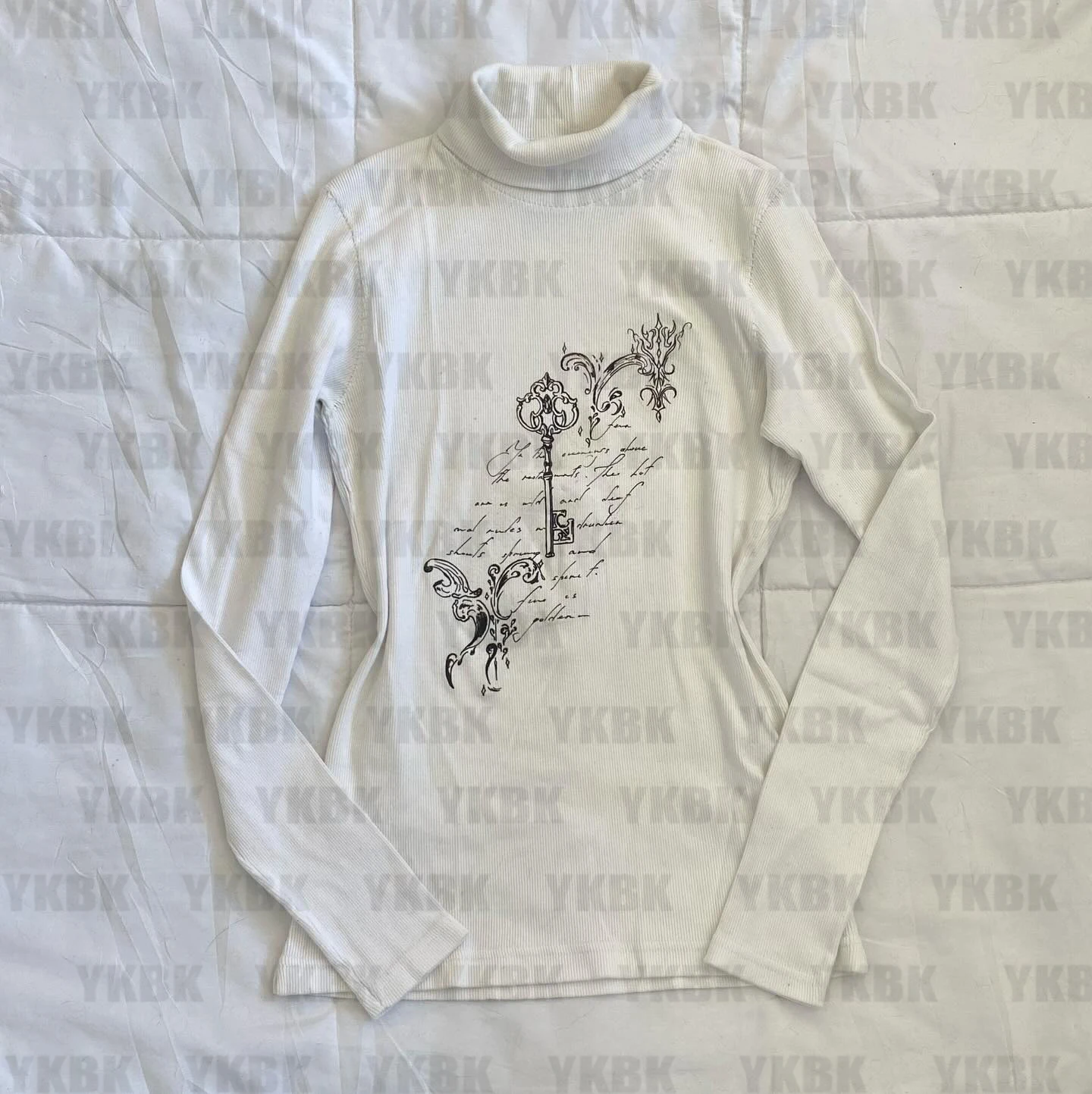 

Женская футболка с длинным рукавом Y2k 2025 — винтажный готический принт, уличная блузка в стиле панк для субкультуры