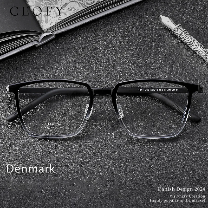

Ceofy Men Women Titanium High Quality Eyeglasses Frame Ultra-Light Myopia Optical Prescription Glasses Frame New Men Eyewear