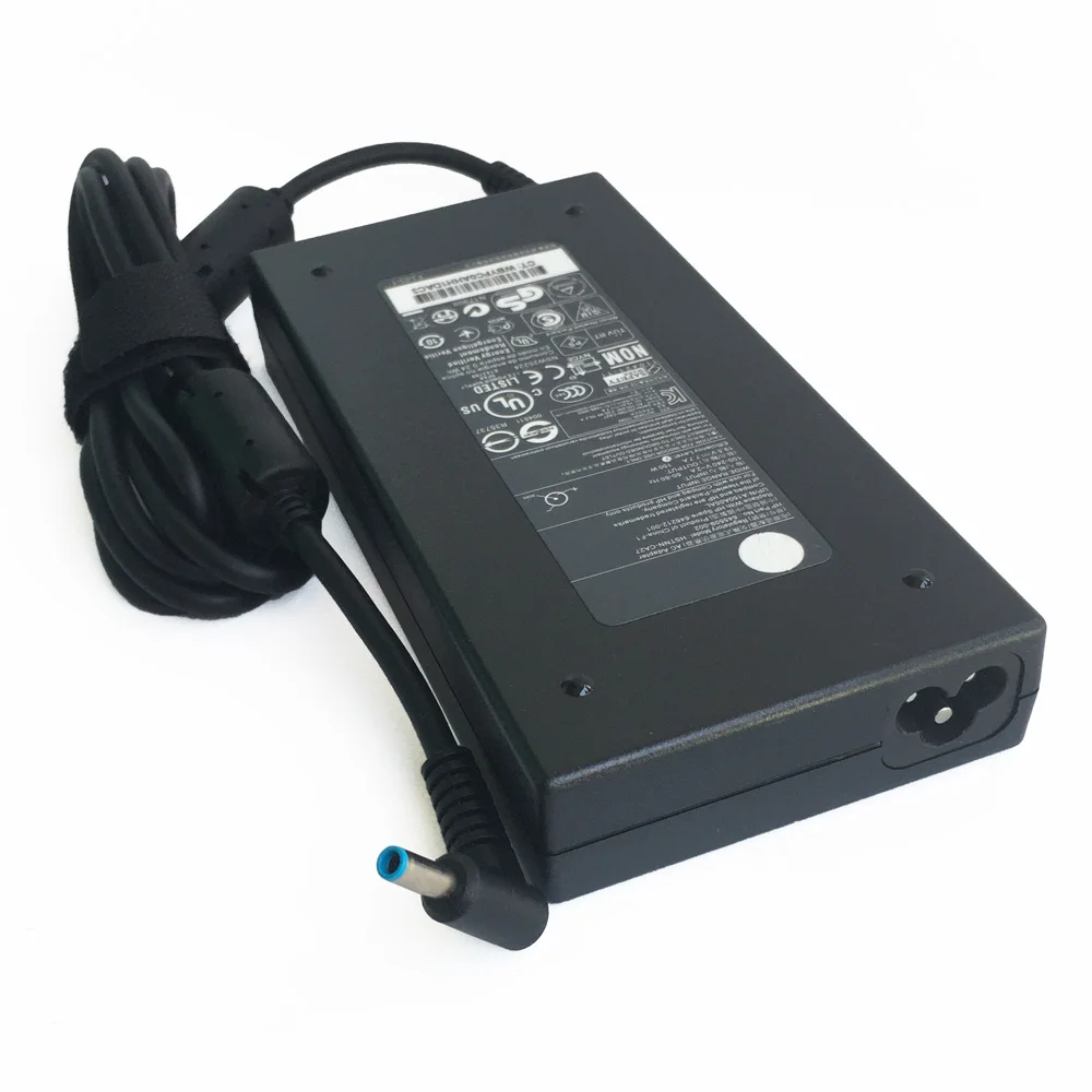 مصدر شاحن الطاقة الأصلي ل HP OMEN 15-ce019n 17-w287cl TPN-DA03 775626-003 محمول محول التيار المتردد 150 واط 19.5 فولت 7.7A الأزرق دبوس
