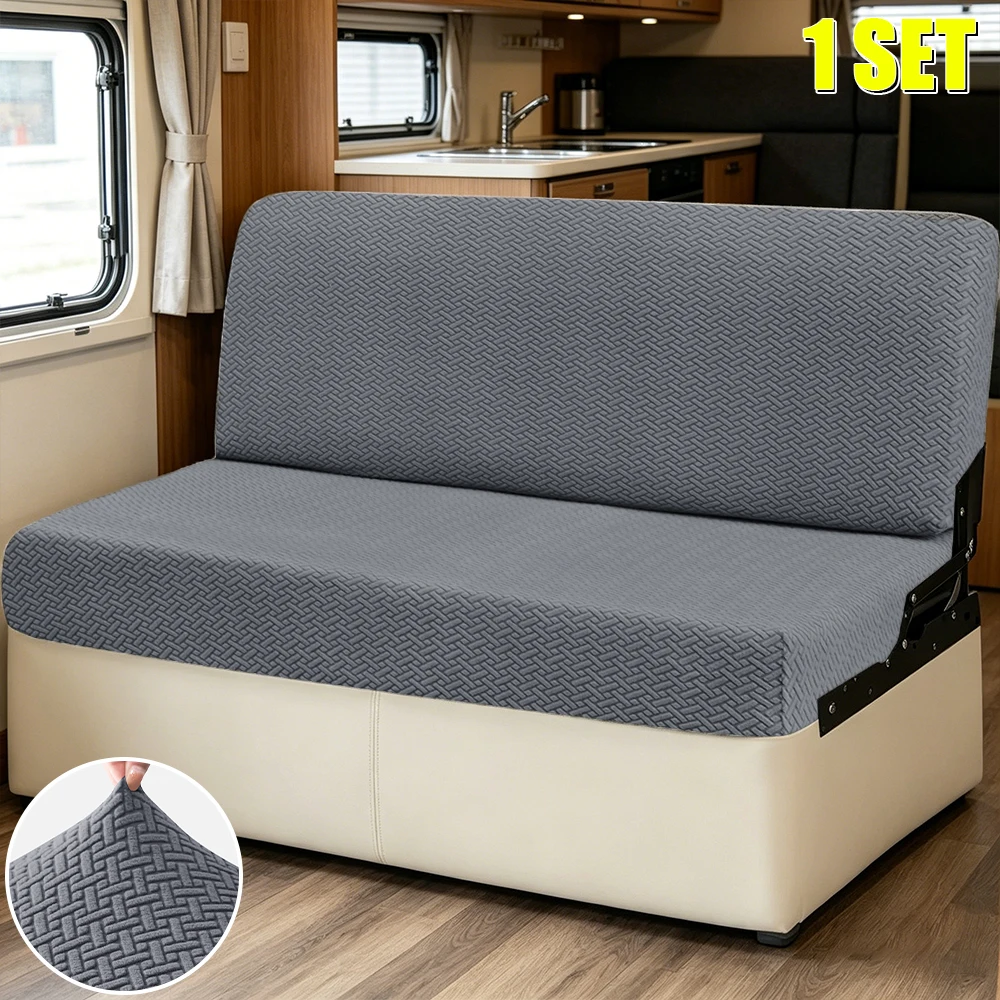 Juego de 2 Fundas Elásticas para Sofá de Autocaravana, Fundas Protectoras Antipolvo para Asientos de Autocaravana, Fundas Antisuciedad para Bancos de Autocaravana