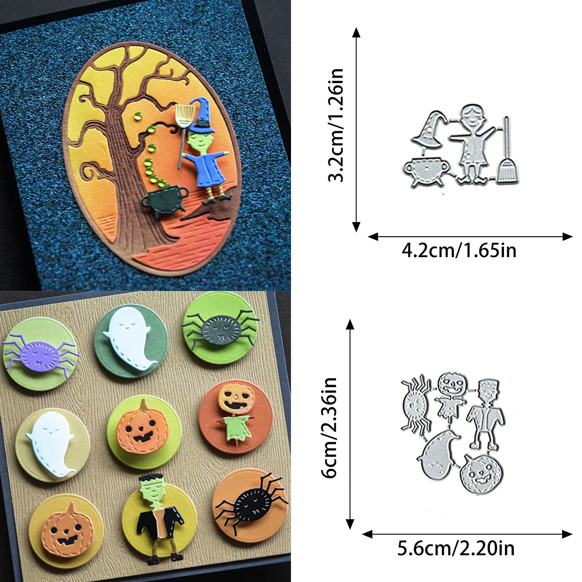 Halloween Ghostly Pumpkin Spider Mini Set Die Cuts Scrapbooking Embossing Template Crafts Metal Cutting Dies New Arrivals