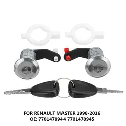 New Left Right Car Door Lock Barrel Cylinder with 2 Keys for RENAULT MASTER OPEL MOVANO 1998-2016 OE 7701470944 7701470945