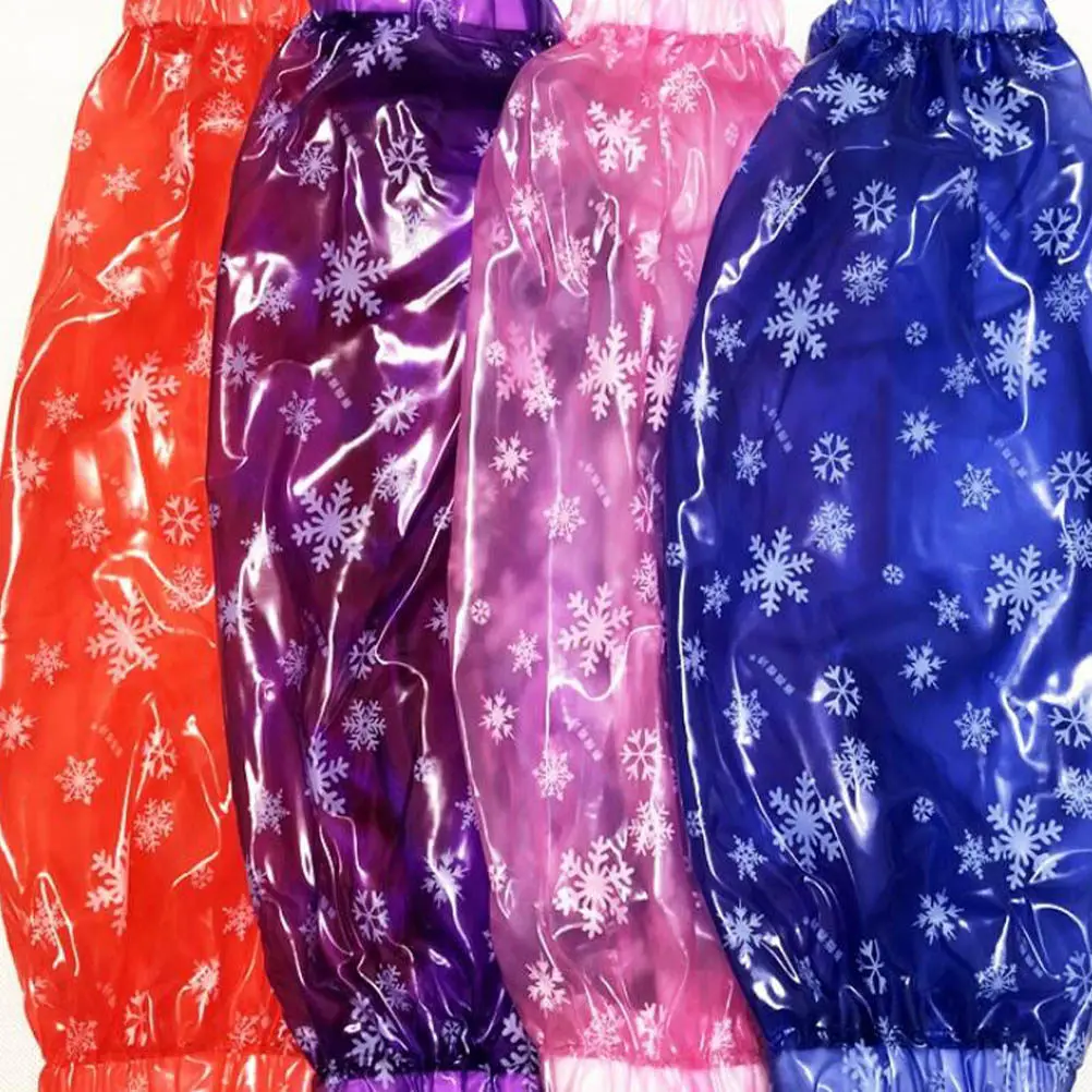 

2Pairs Waterproof Oversleeve Kitchen Arm Sleeve Protector Oilproof Quick-Dry Elastic Fit for Cooking Cleaning Women Men Purple