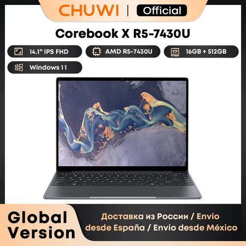 Chuwi Corebook X Laptop Para Juegos Amd R5-7430U 6 Núcleos