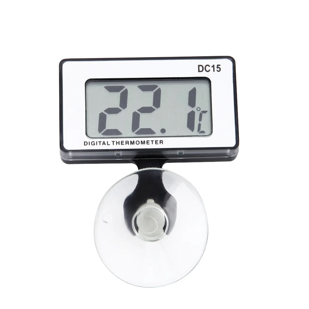 

Dc15 Mini Digital LCD Thermometer Aquarium Fish Tank Temperature Meter Suction Cup Long Sensor Cable Easy Installation Probe