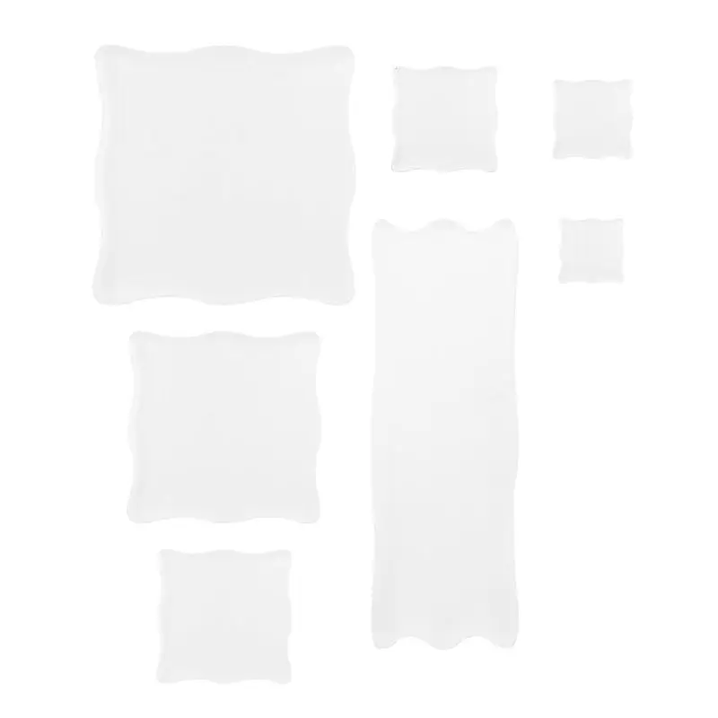 AEE8-7 Pieces Clear Stamp Blocks, Acrylic Stamping Blocks Tools Set With Grid For Scrapbooking Crafts, Cards, Schedule Book