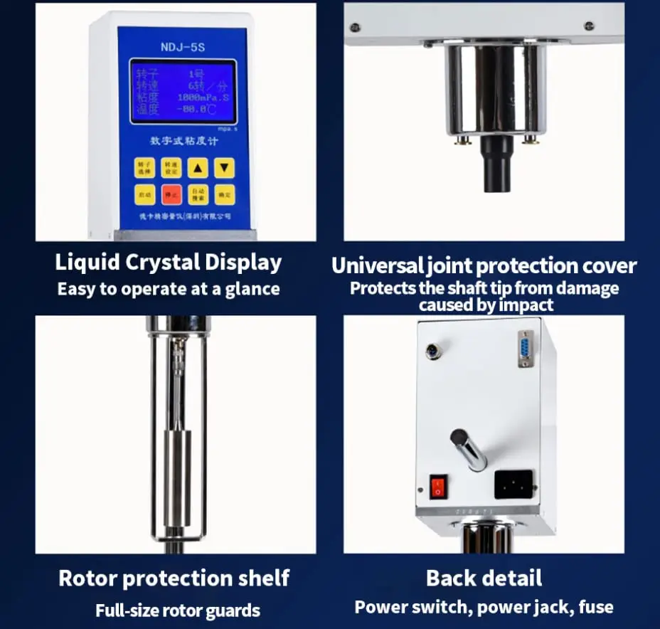 Viscosimeter Lab Testing Equipment Digital Sensor Rotary Viscometer Oil Glue Viscosity Meter Measuring Devices