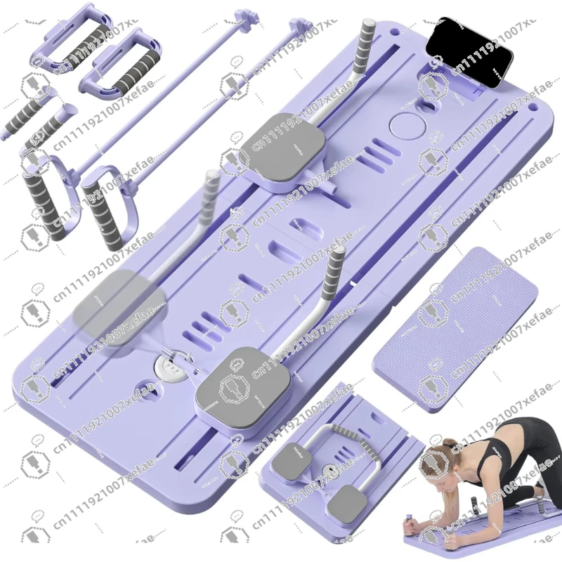 

Portable Folding Home Reformer Foldable Pink Reformer Pilates Multifunctional Web Kit