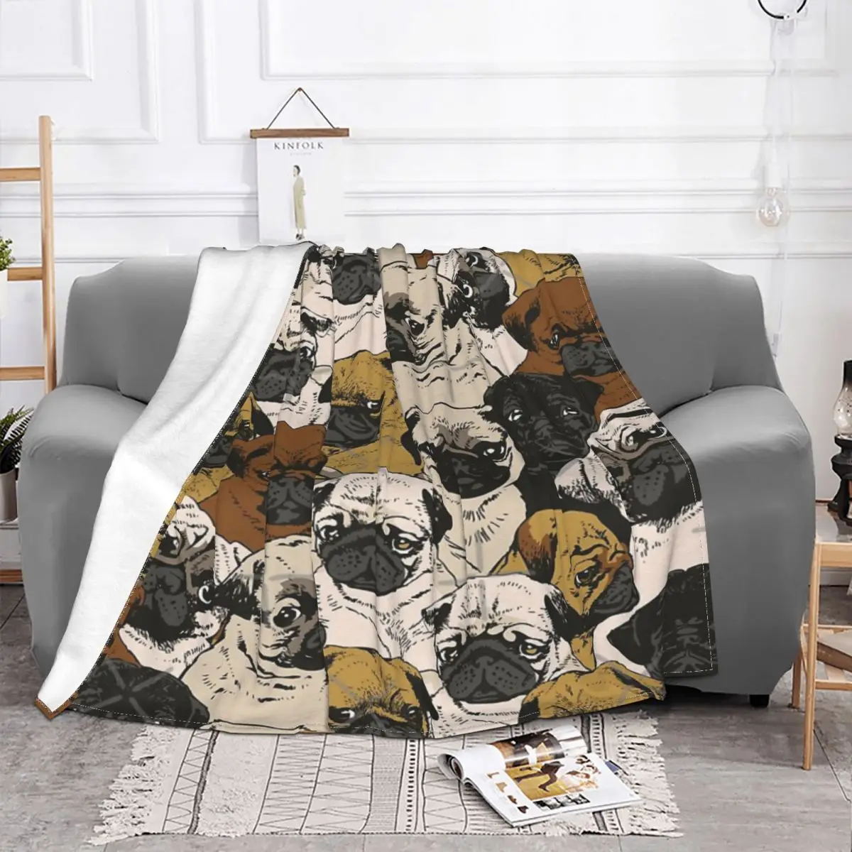 Social Pugs Quilt Bed Blanket Quilt For Bed Blankets And Throws Throw Blanket