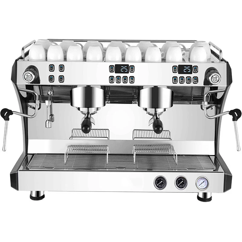 Máquina De Espresso De Aço Inoxidável Comercial Automático, grupo De Dois Para O Processamento Do Feijão De Café, OEM, personalizar, preço de fábrica