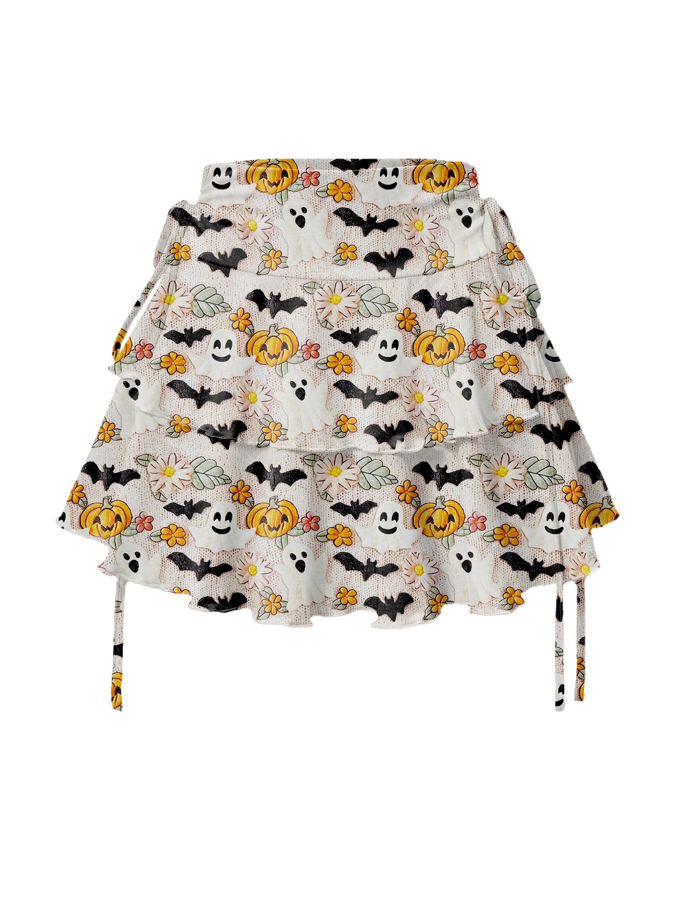 

New Print Skirt Women Summer Fashion Outdoor Versatile High Waist Slim Fit Elastic Waist Halloween Short Skirt