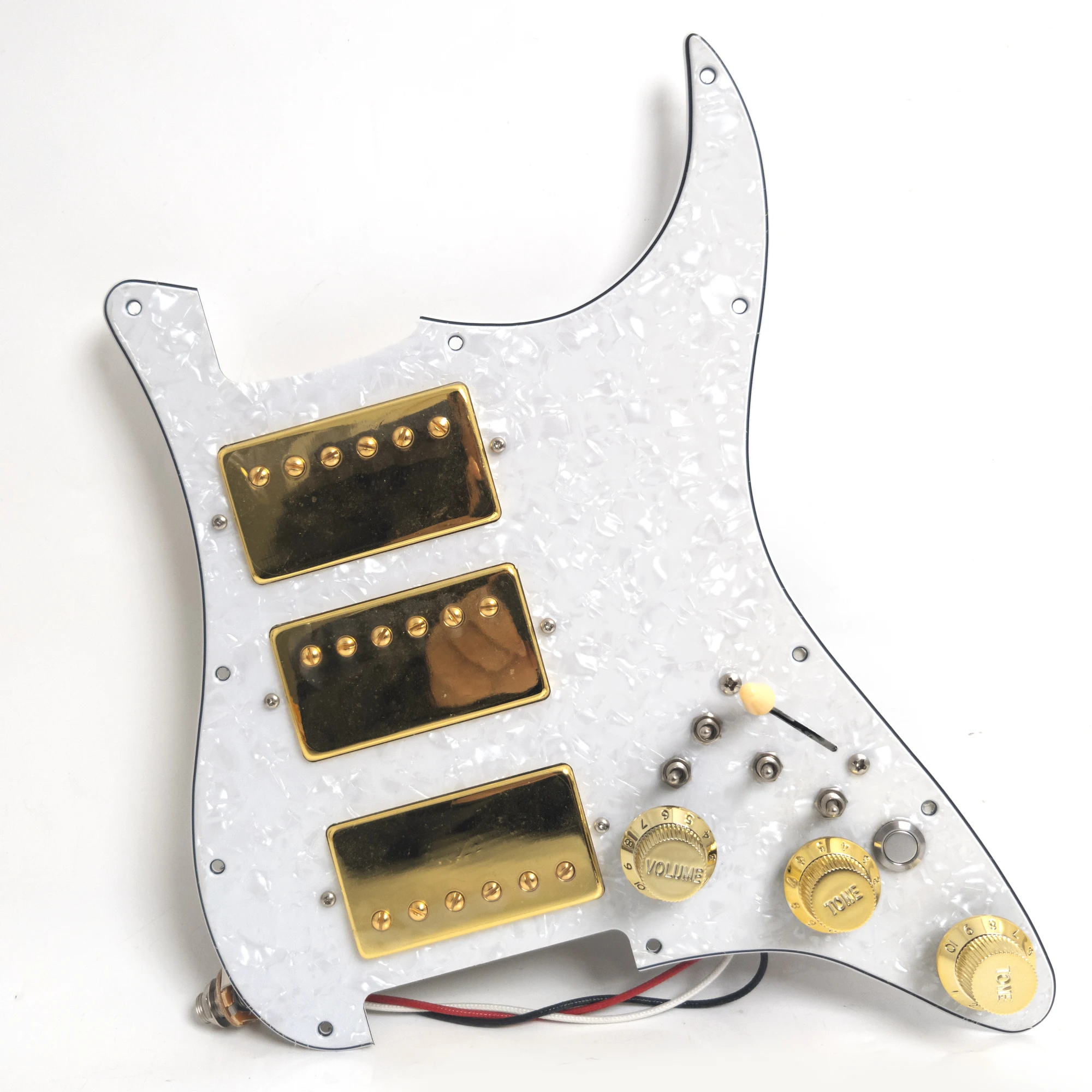 Guitar Prewired Loaded Pickguard with Kill Switch Coil Splitting HHH Alnico 5 Humbucker Pickups for American/Mexican ST Guitar