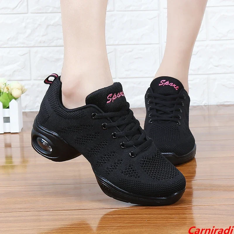 Summer Thick Bottom Cushioning Dance Shoes Women Plattorm Soft Sport Casual Jazz Sneakers Ladies Baskets Training Jogging Shoes