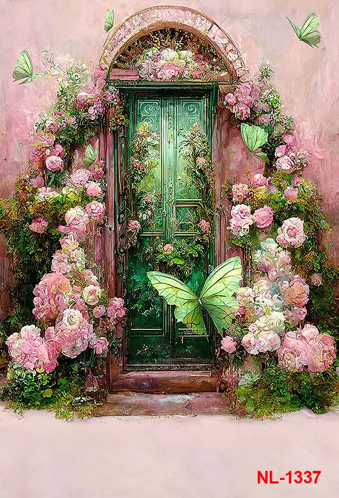 꽃 배경 나비 꽃 동화 소녀 생일 파티 장식 배경 사진, 아기 아이 사진 촬영 배너