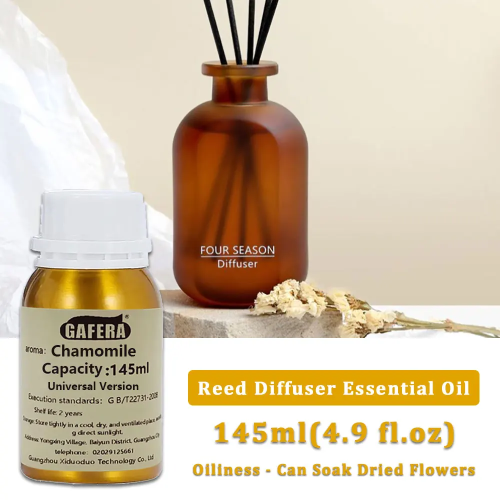 GAFERA 145ml(4.9 fl.oz) Chamomile/Ice Age Essential Oil, For Reed Diffuser & Flameless Aromatherapy Diffuser Replenish Aroma Oil