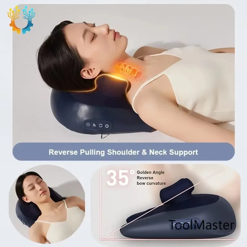 

[2026]Neck Shoulder Massage Pillow Wireless Electric Car And Home Massager Waist Neck Leg Cervical Shiatsu Kneading Massagers