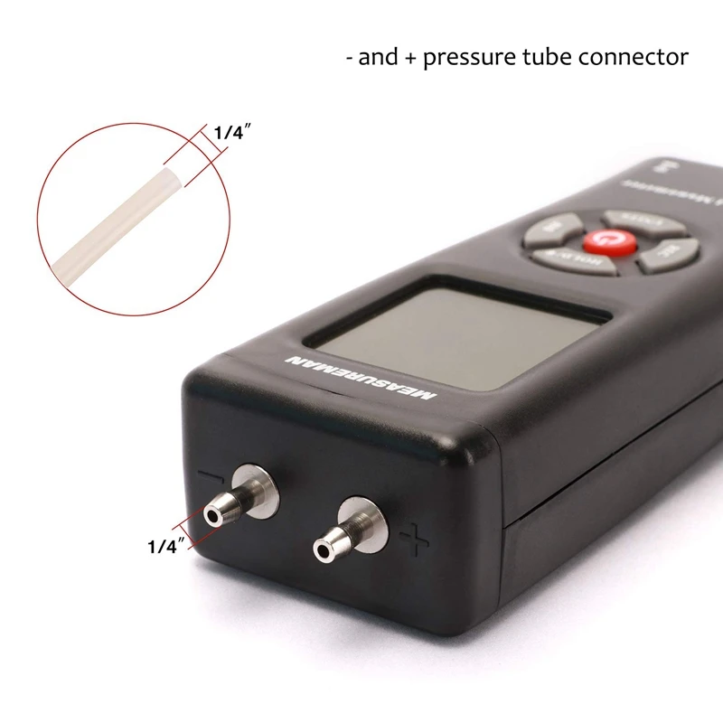 Handheld Digital Differential Pressure Gauge, Vacuum And Pressure Gauge Meter Tester 11 Units With Backlight,+/-2Psi/Kpa