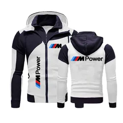 Camisola com capuz BMW de bicicleta masculina, pulôver com zíper, jaqueta de motocicleta, Racing Team, alta qualidade, B2MW, 2024