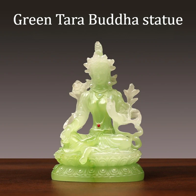 Tibetan Style India Resin Green Tara White Tara Maitreya Buddha Buddha Statue Religious Offering Household Religious Gift Zen