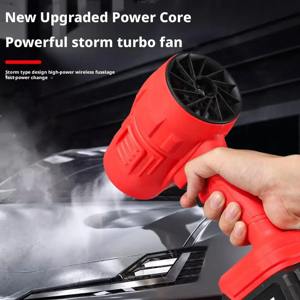 High Power Violent Turbofan Hand Held Leaf Blower Cordless With Battery Charger For Lawn Care Leaves Dust Cleaner