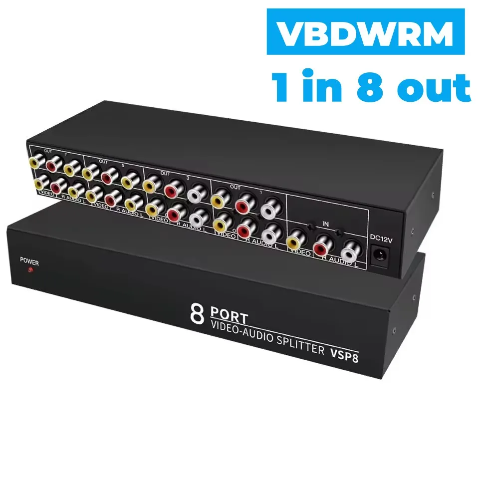 Zwitcher Box 8-Port AV: Idealny Rozwiązanie dla Wielokrotnego Rozdzielania Sygnału Audio i Wideo