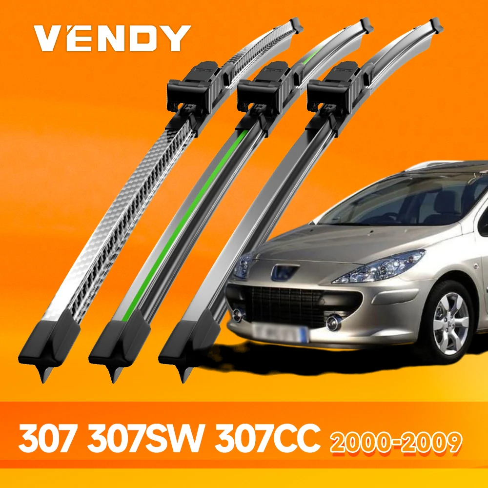 2 uds para Peugeot 307 307SW 307CC 2000-2009 limpiaparabrisas delantero accesorios de ventana de parabrisas 2002 2003 2005 2006 2008