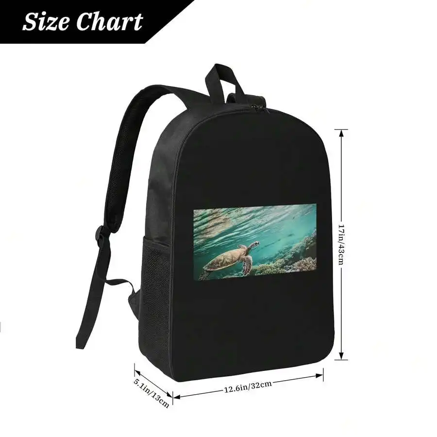 

Sea Turtle Underwater Print Large Capacity Waterproof Casual Backpack For Men