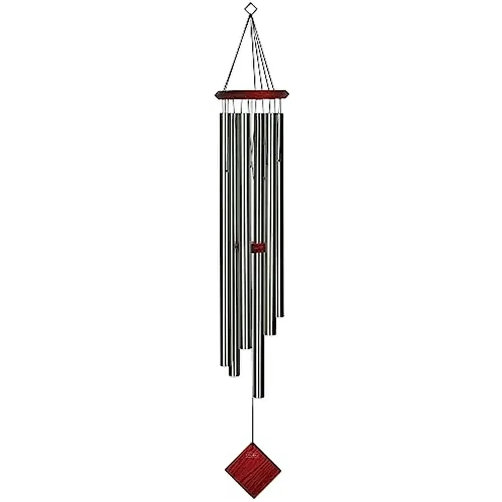 

Neptune 54'' Silver Wind Chimes Outdoor Patio Garden Decor Gifts Windcatcher DCS54 Made of Bubinga Aluminum Tubes High Quality
