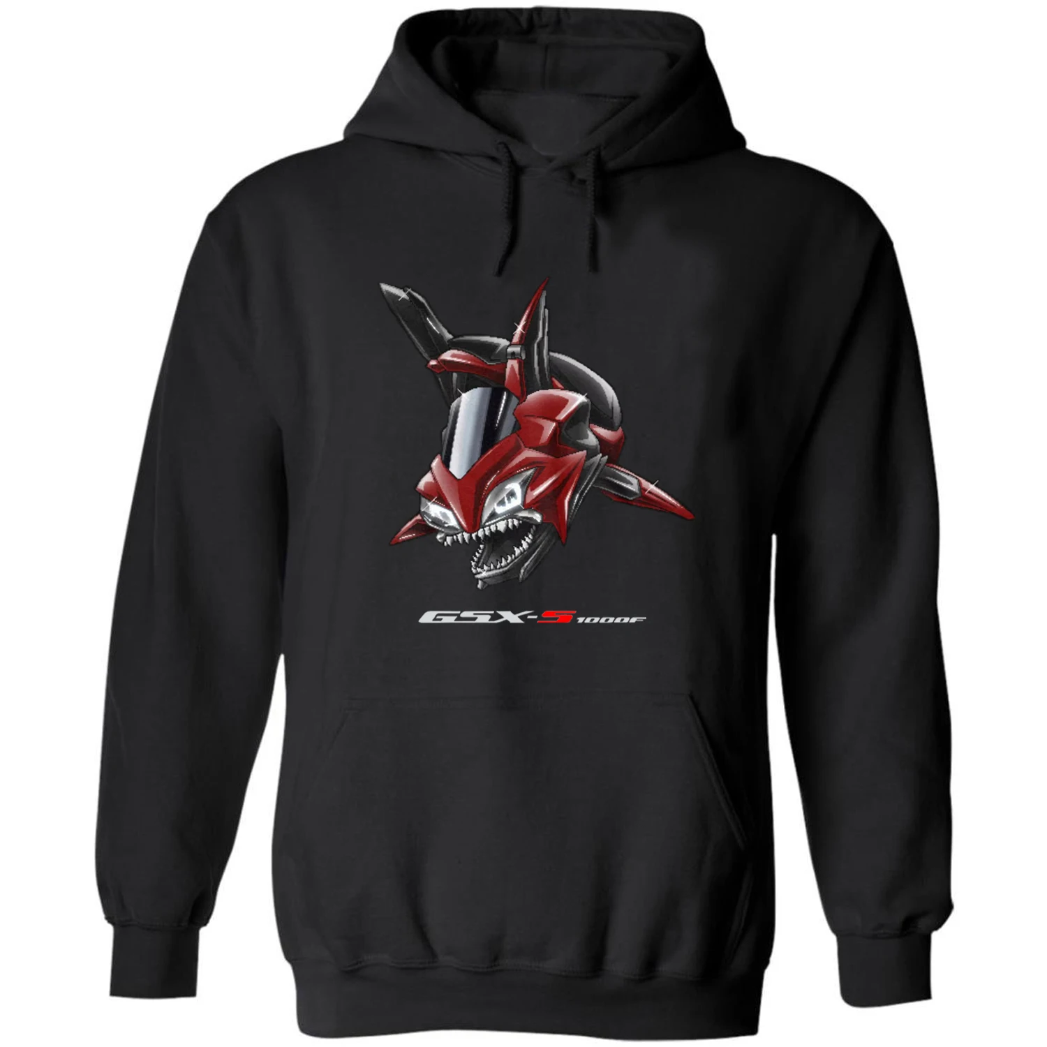 Classic Motorcycle GSX-S 1000F Orca Inspired Pullover Hoodie 100% Cotton Comfortable Casual Mens Sweatshirt Fashion Streetwear