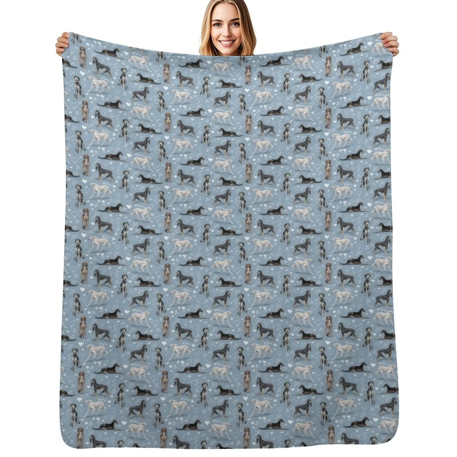 Manta Saluki, manta acogedora, regalo de cumpleaños para él y ella