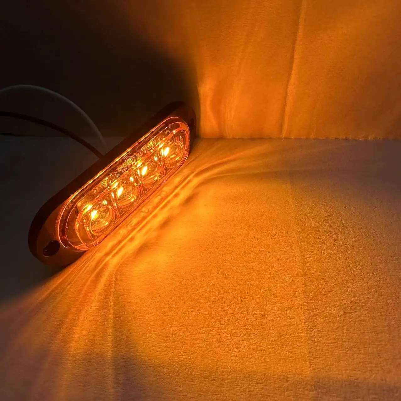 10PCS New Smoked 4LED 12-24V Ice Bird Lens Creative Clearance Light Side Marker Light Signal Light for Truck Trailer