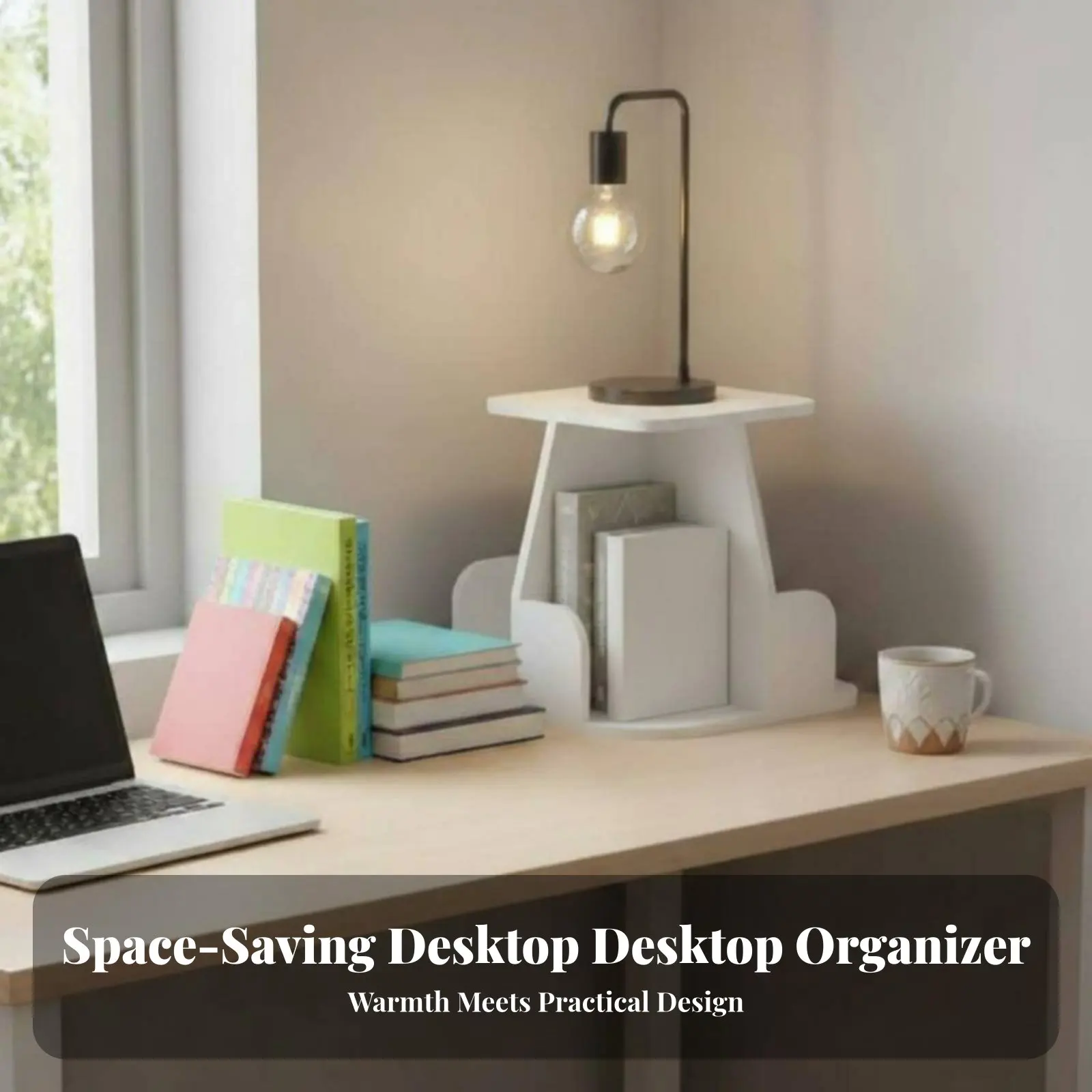 

Rotating Book organizer 360-Degree Rotation Multilevel Desktop organizer Space-Saving Multifunctional for Students, educators