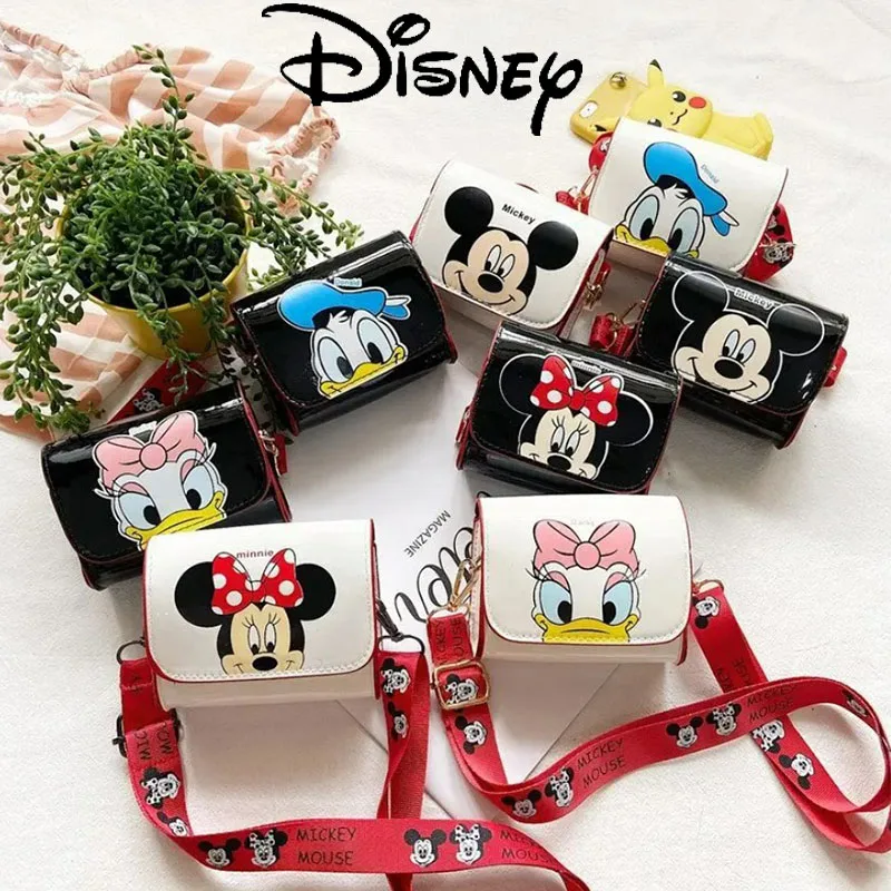 

Disney Cartoon Donald Duck Mickey Mouse Bag New Children's Shoulder Bag Cute Crossbody Bag Mini Square Fashion Coin Purse