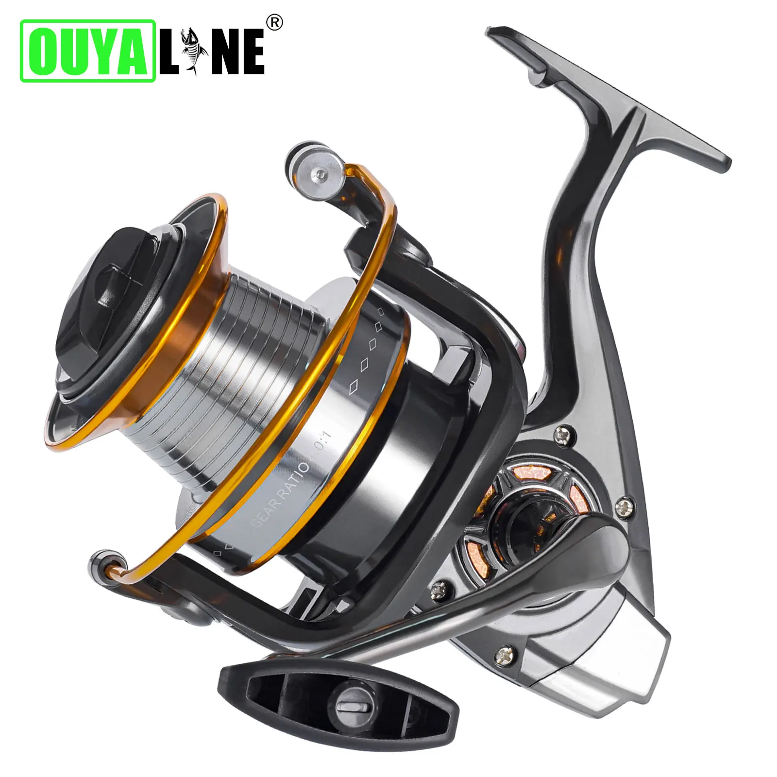 

Large Metal Spinning Fishing Reel Coil 5.2:1/4.0:1 18-25kg Drag Peche En Mer Carp Trolling Long Shot Casting Saltwater Molinete