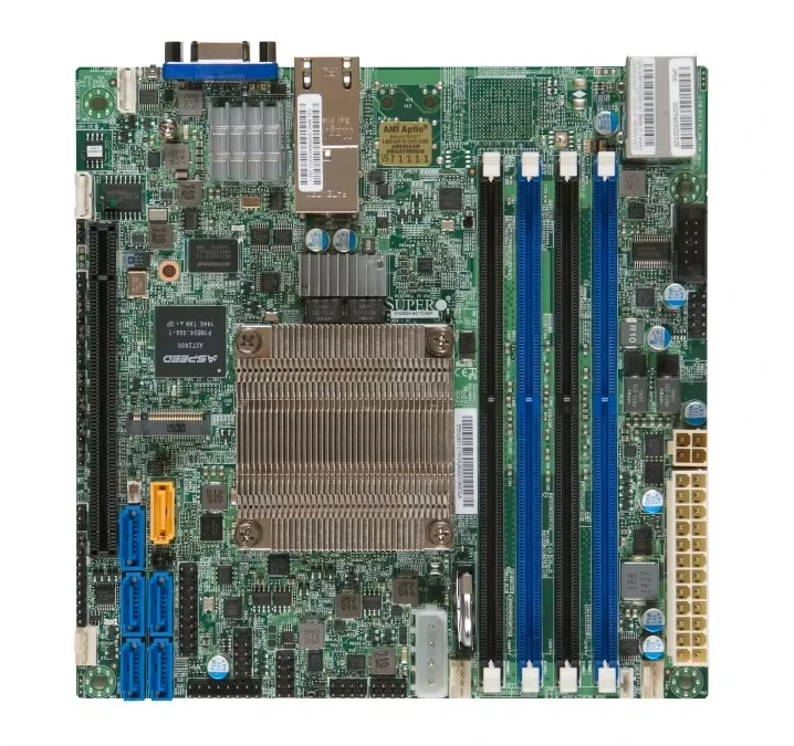 X10SDV-4C-TLN2F server ITX motherboard, XEON D1521 dual 10 Gigabit Ethernet port Qunhui NAS