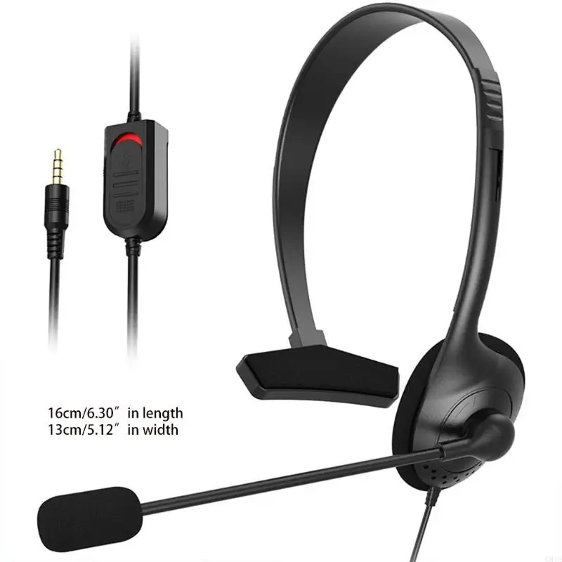 G8TA USB Headset with Microphone Single-Sided Computer Headphone Lightweight Call Center Headset for PC/Laptop/Computer