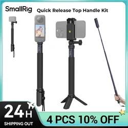 SmallRig Selfie Stick for DJI Action Cameras,for GoPro,for insta360 with Smartphone Clamp,Action Camera Mount,Tripod,Wrist Strap